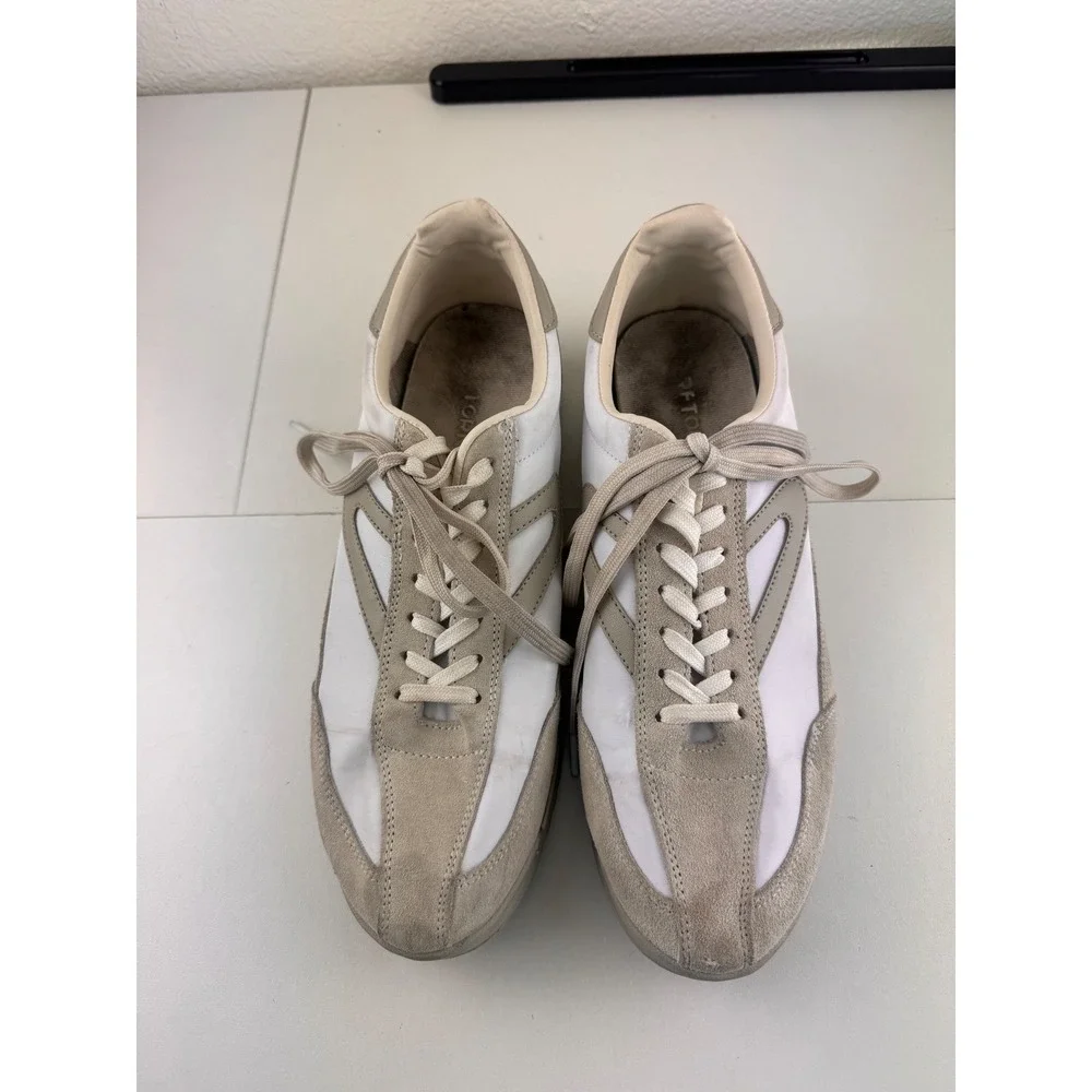Tretorn Rawlins 20 Leather Suede White Gray Athletic Sneakers Women Size‎ 9.5